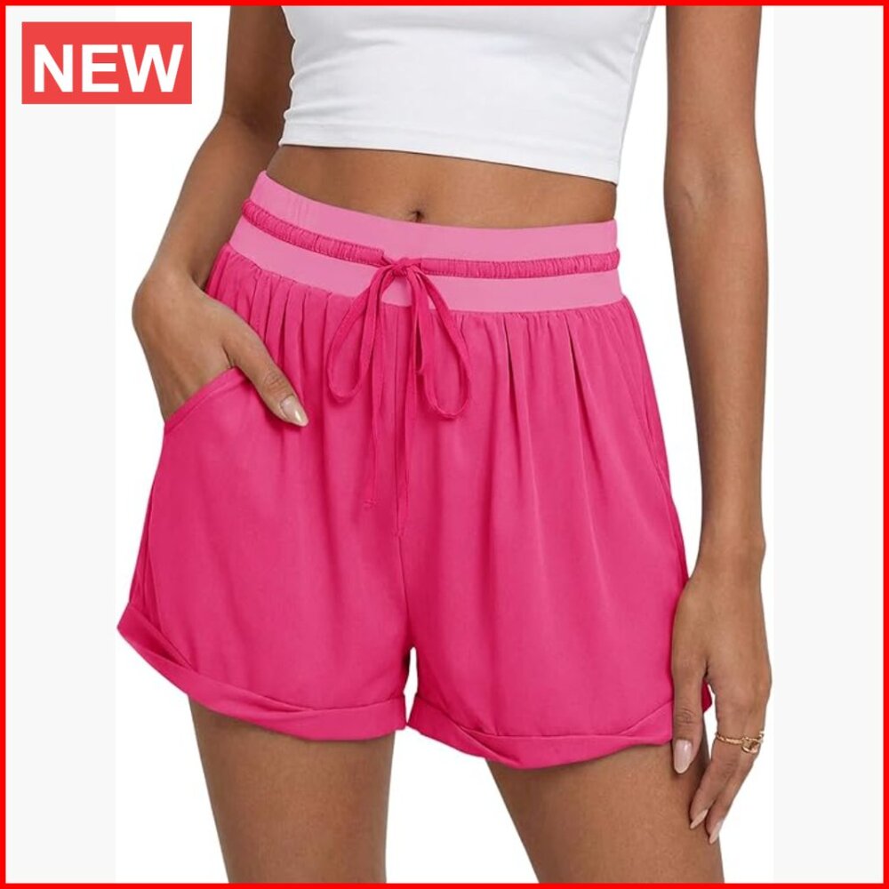 Lightweight High Waisted Drawstring Running Short… - image 1